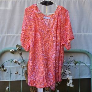 Plus Size Paisley Print Blouse by Kim Rogers Curvy XXXL